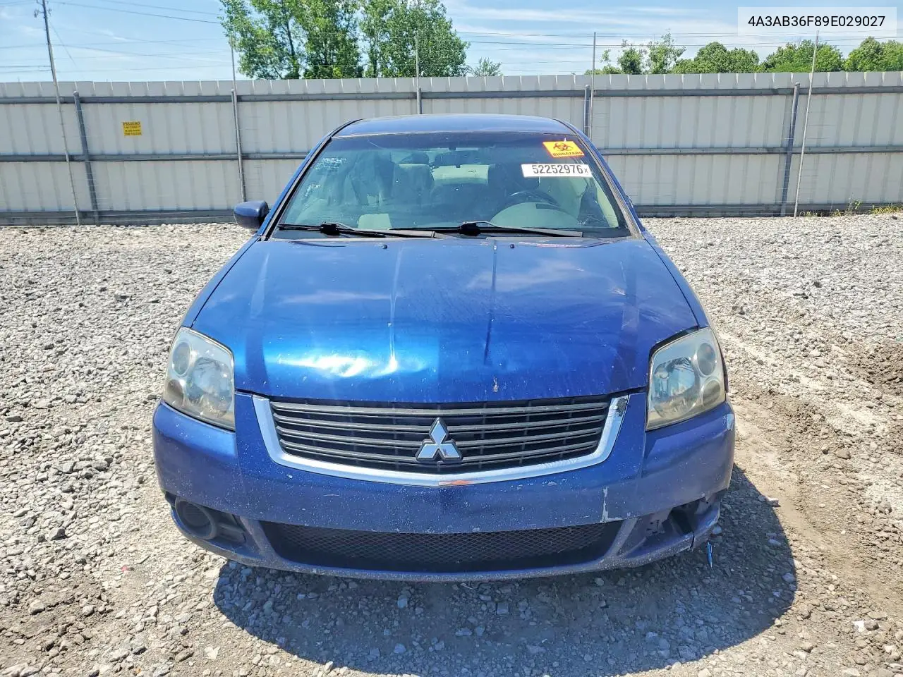 2009 Mitsubishi Galant VIN: 4A3AB36F89E029027 Lot: 52252976