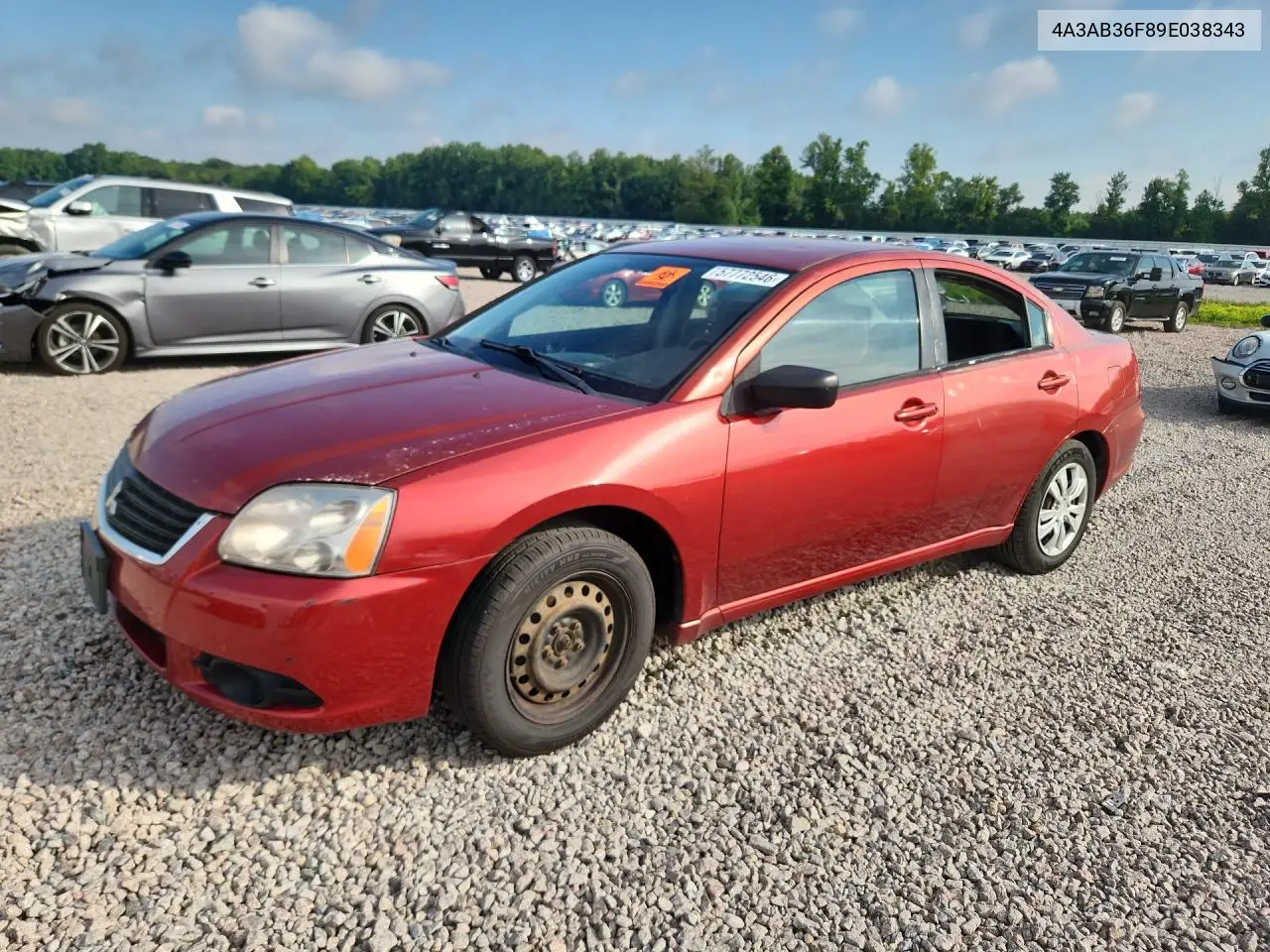 2009 Mitsubishi Galant Es VIN: 4A3AB36F89E038343 Lot: 57772546