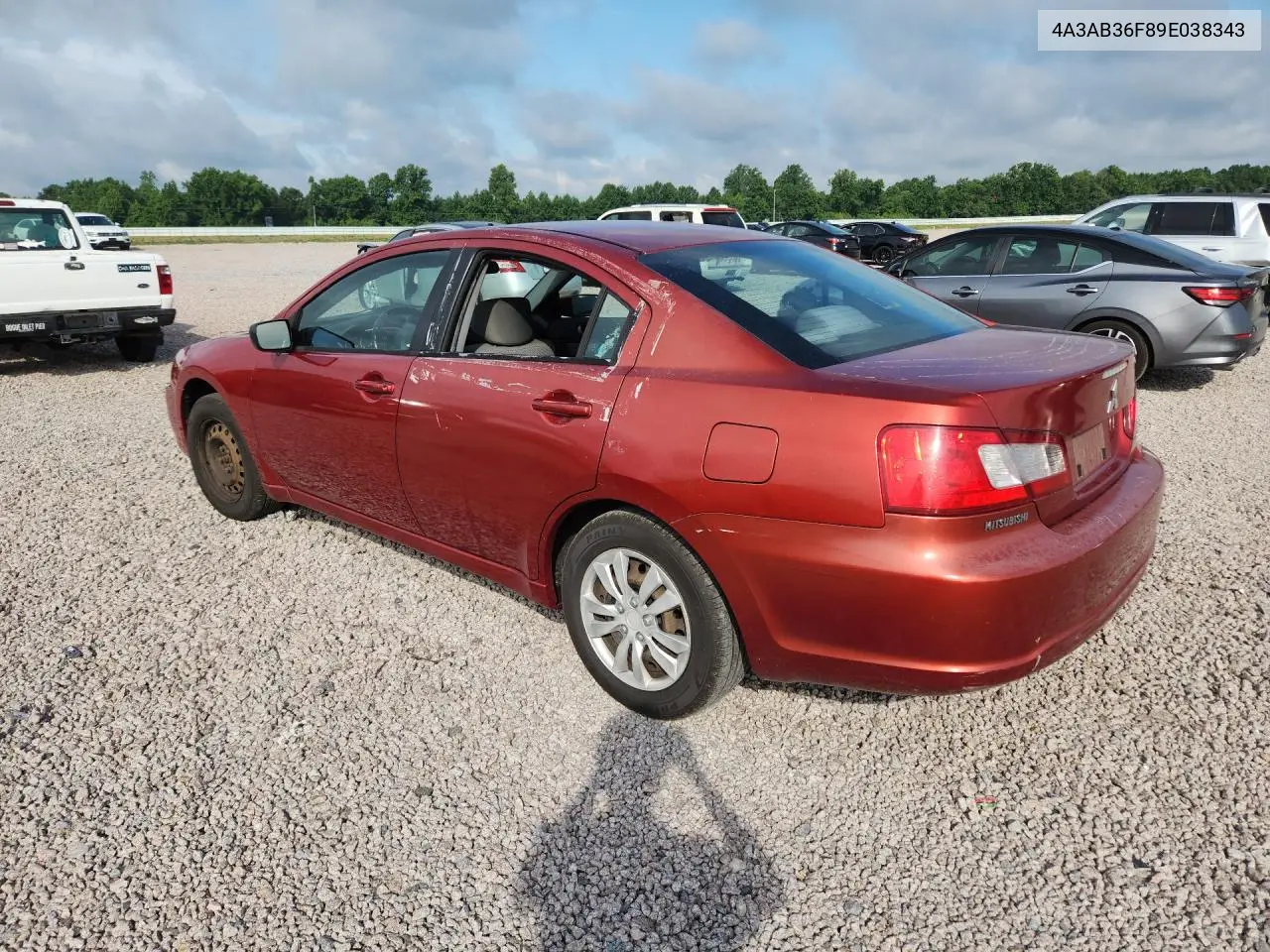 2009 Mitsubishi Galant Es VIN: 4A3AB36F89E038343 Lot: 57772546