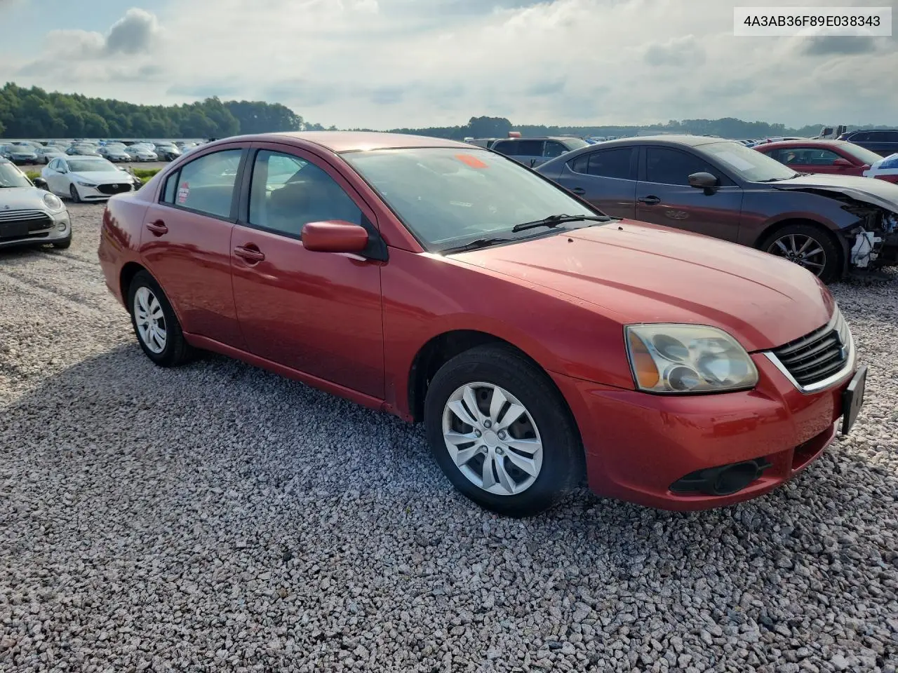 2009 Mitsubishi Galant Es VIN: 4A3AB36F89E038343 Lot: 57772546