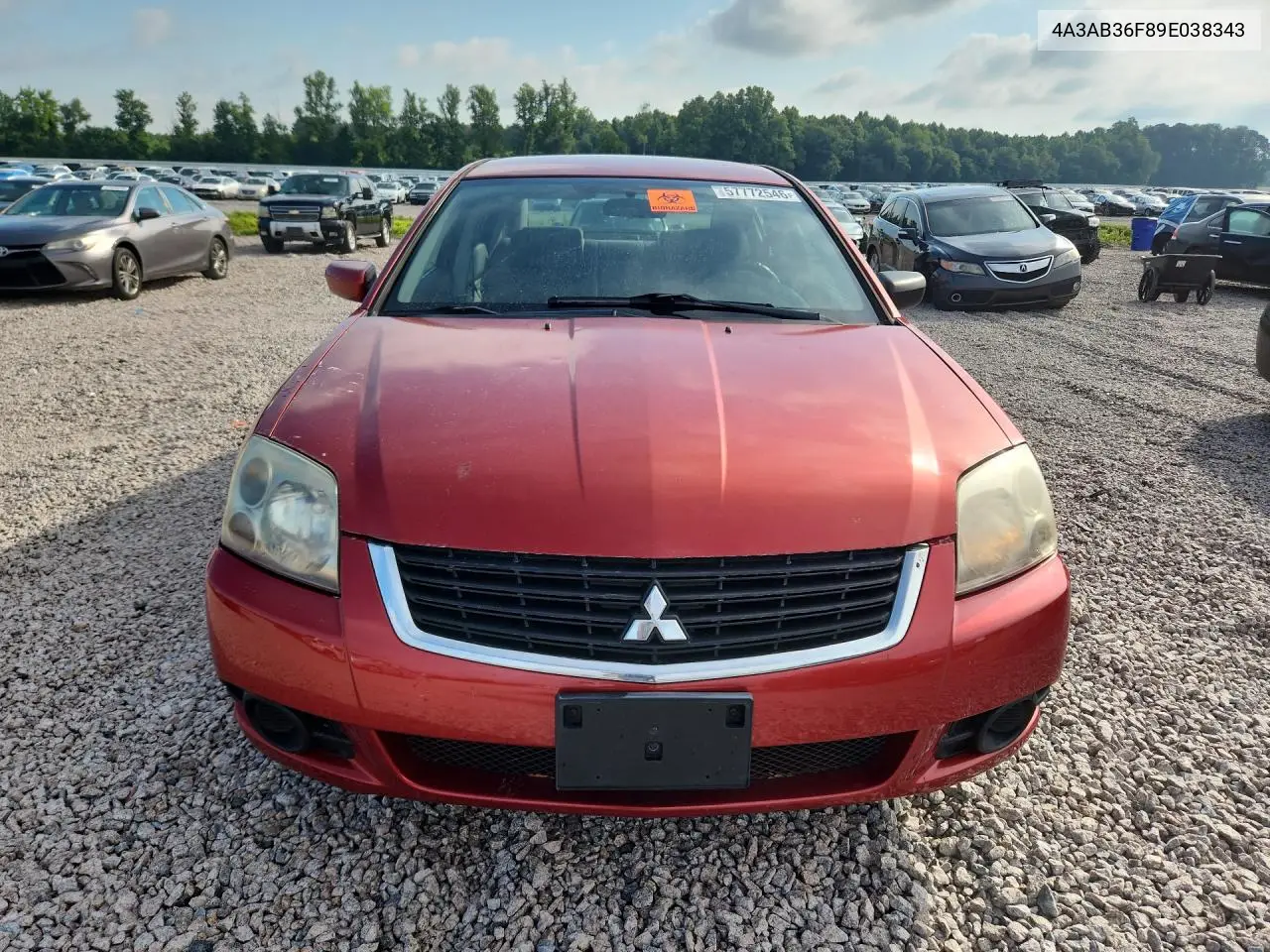 2009 Mitsubishi Galant Es VIN: 4A3AB36F89E038343 Lot: 57772546