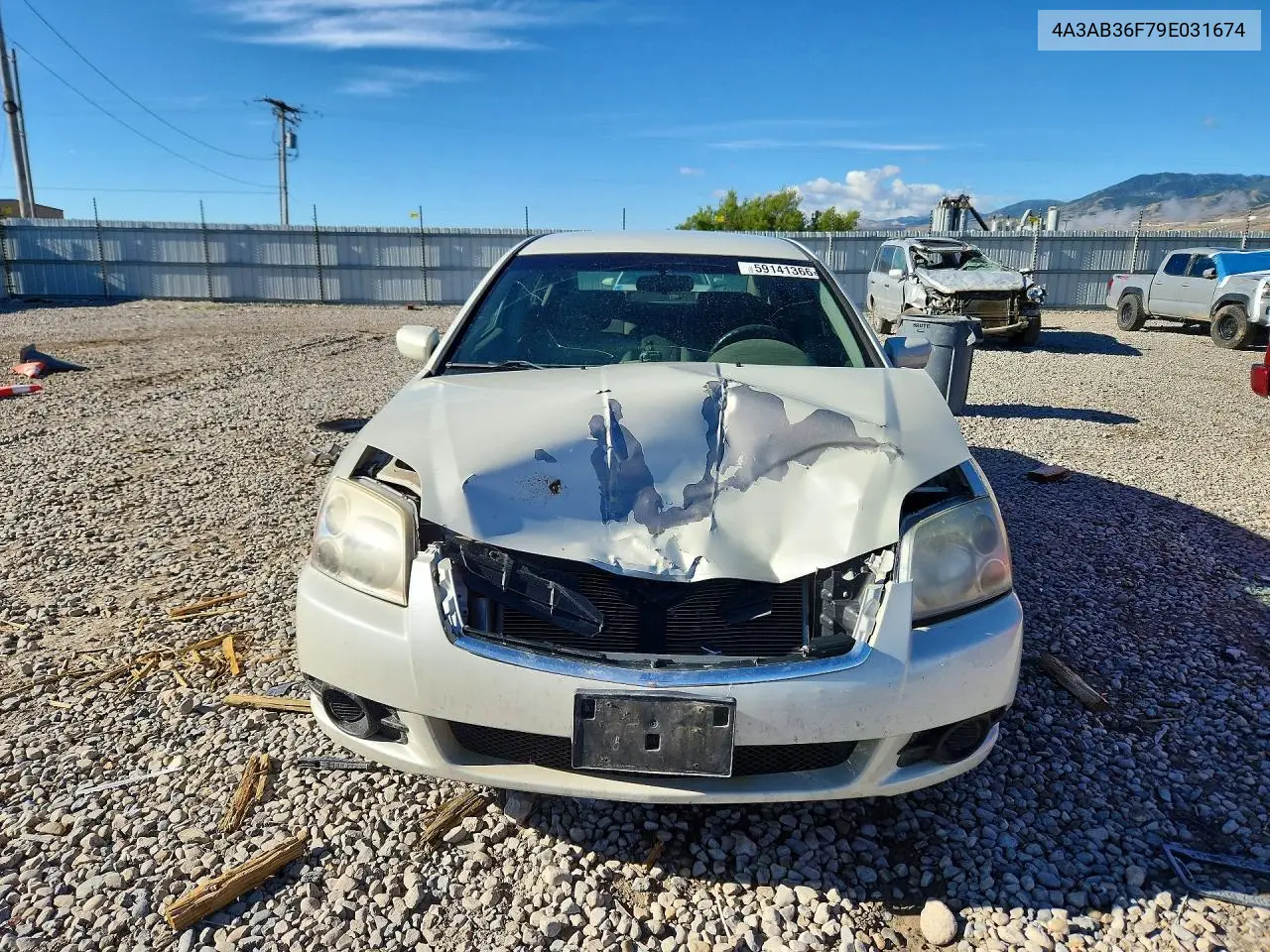2009 Mitsubishi Galant Es VIN: 4A3AB36F79E031674 Lot: 59141366
