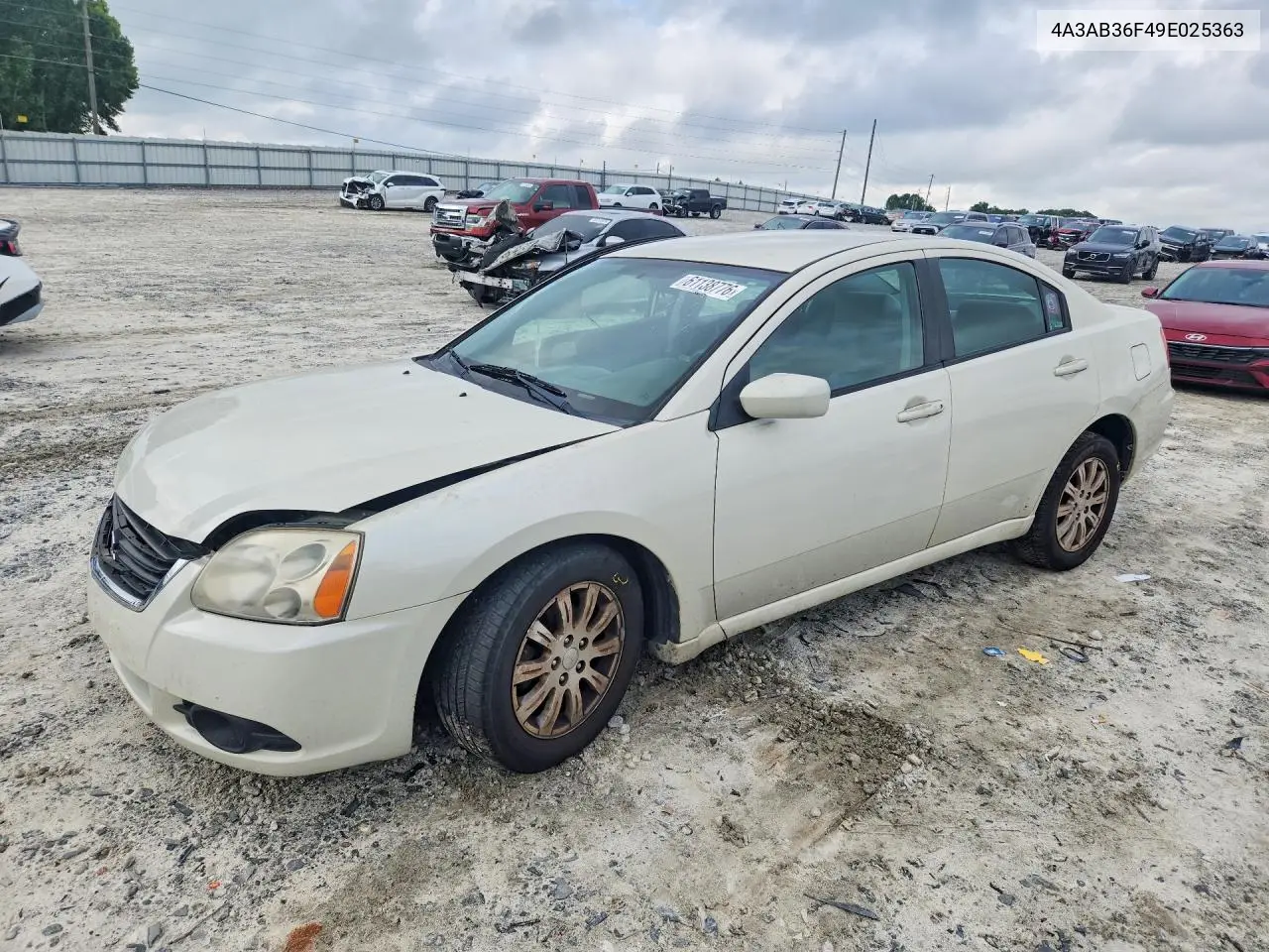 2009 Mitsubishi Galant Es VIN: 4A3AB36F49E025363 Lot: 61138776