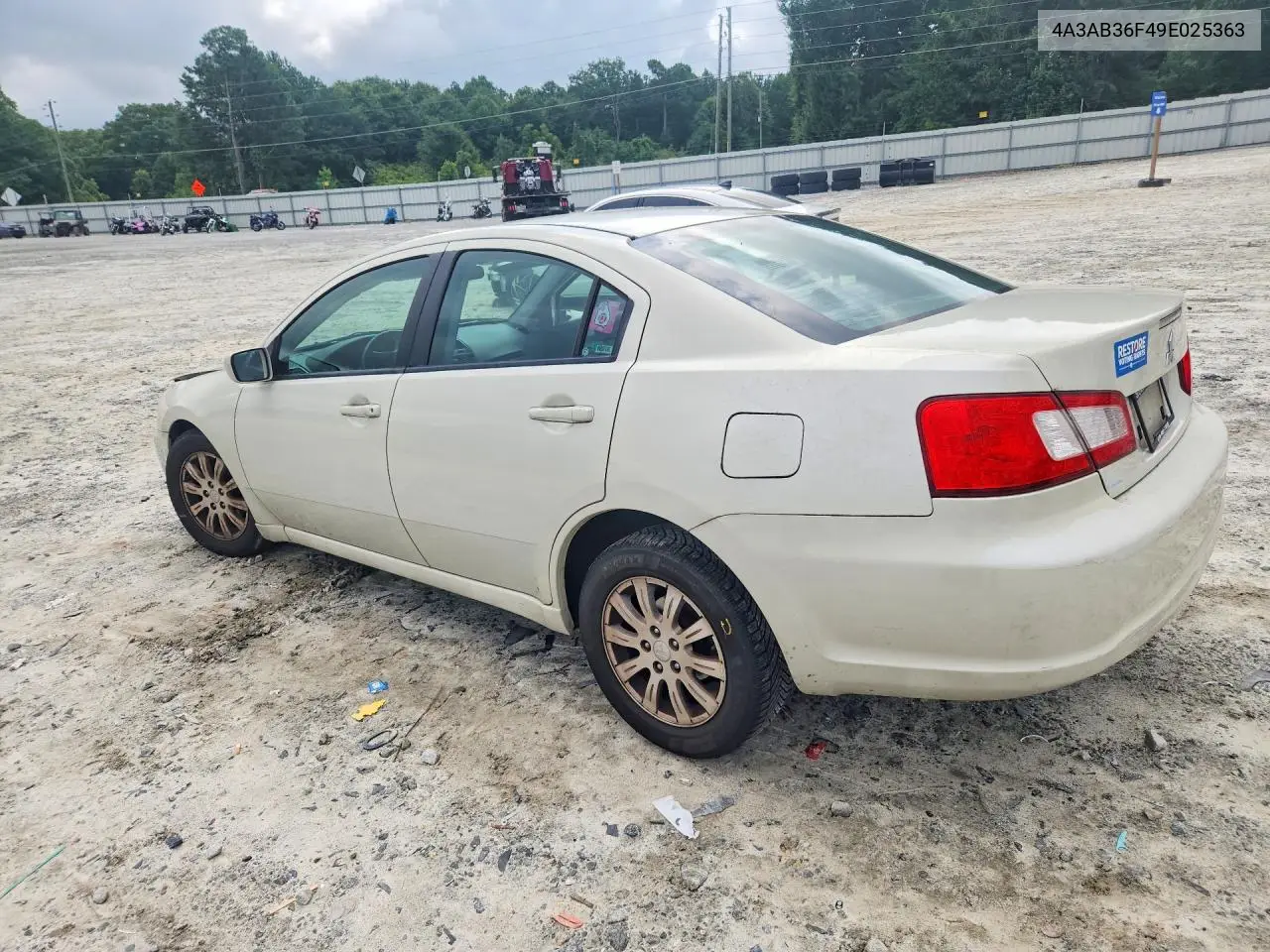 2009 Mitsubishi Galant Es VIN: 4A3AB36F49E025363 Lot: 61138776