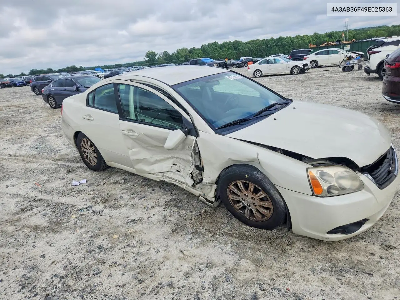 2009 Mitsubishi Galant Es VIN: 4A3AB36F49E025363 Lot: 61138776