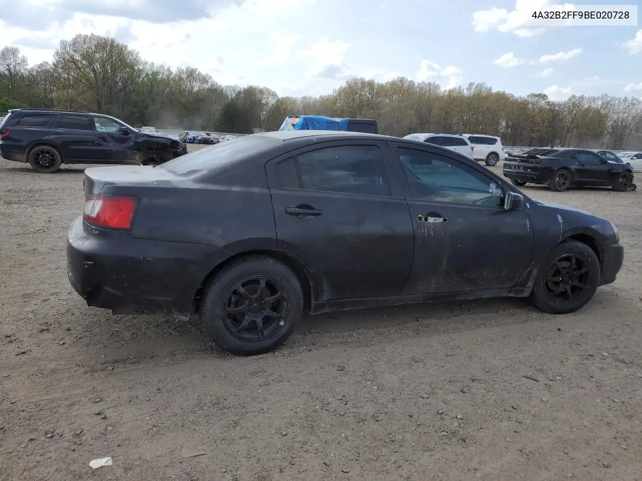 2011 Mitsubishi Galant Fe VIN: 4A32B2FF9BE020728 Lot: 50944625
