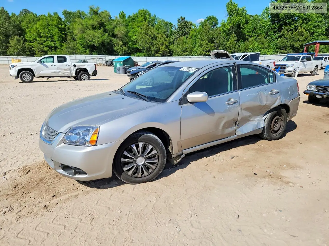 2012 Mitsubishi Galant Es VIN: 4A32B3FF2CE012364 Lot: 49366056