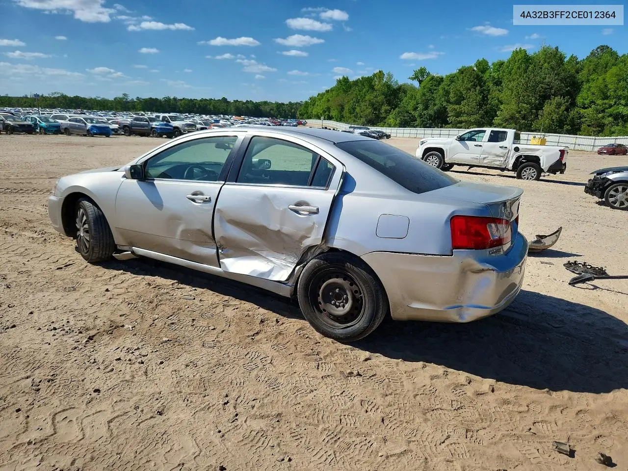 2012 Mitsubishi Galant Es VIN: 4A32B3FF2CE012364 Lot: 49366056