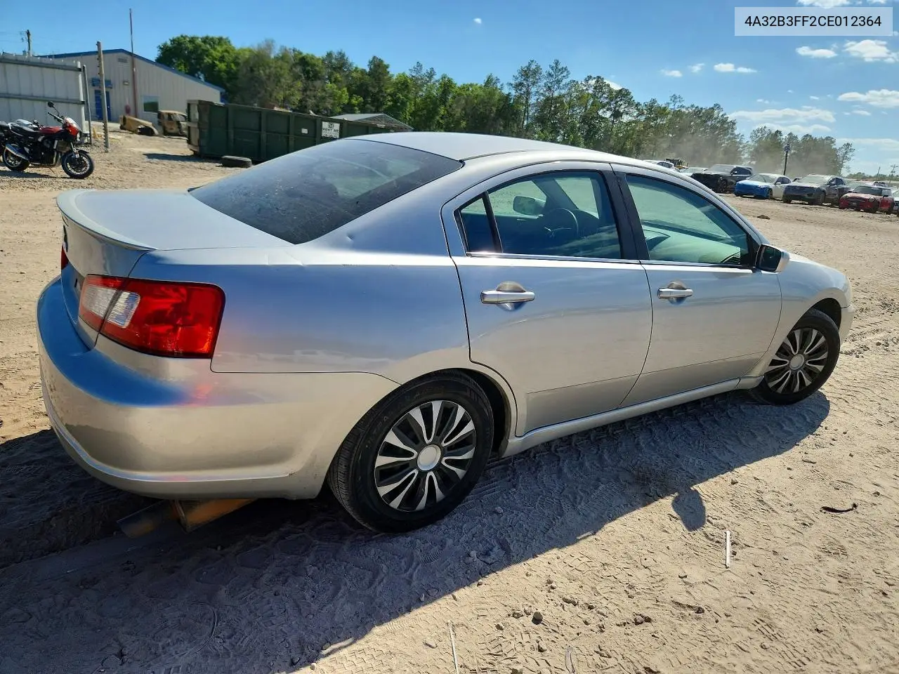 2012 Mitsubishi Galant Es VIN: 4A32B3FF2CE012364 Lot: 49366056