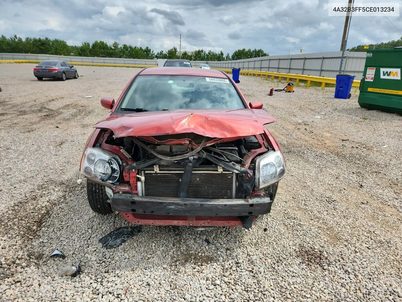 2012 Mitsubishi Galant Es VIN: 4A32B3FF5CE013234 Lot: 58033866