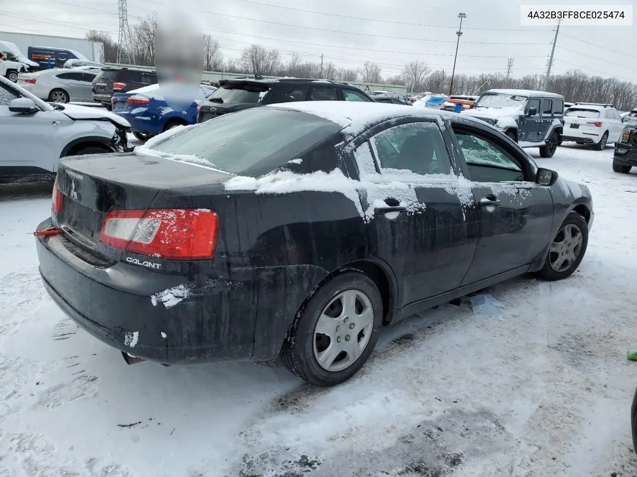 2012 Mitsubishi Galant Es VIN: 4A32B3FF8CE025474 Lot: 58308075