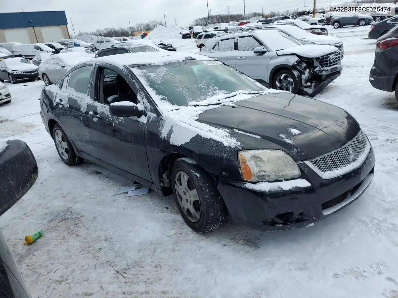 2012 Mitsubishi Galant Es VIN: 4A32B3FF8CE025474 Lot: 58308075