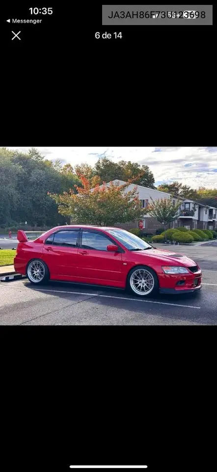 2003 Mitsubishi Lancer Evolution VIN: JA3AH86F73U123698 Lot: 60323346