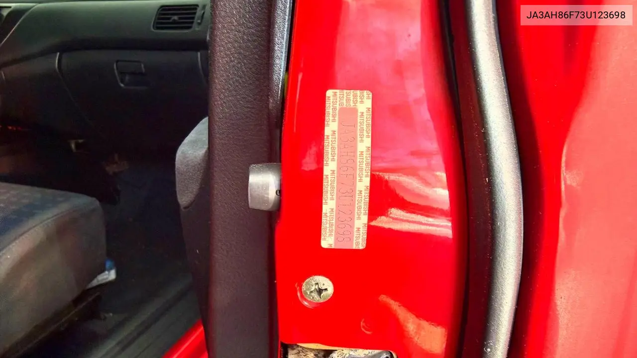 2003 Mitsubishi Lancer Evolution VIN: JA3AH86F73U123698 Lot: 60323346
