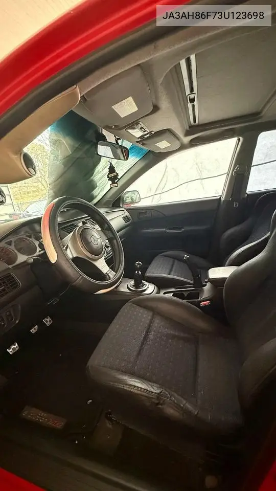 2003 Mitsubishi Lancer Evolution VIN: JA3AH86F73U123698 Lot: 60323346