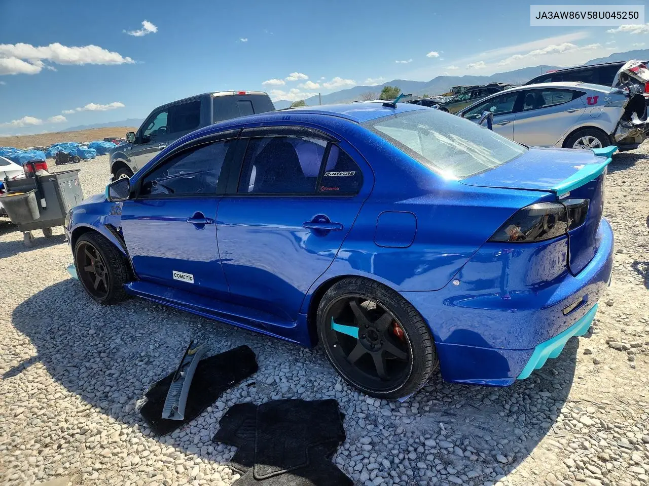 2008 Mitsubishi Lancer Evolution Gsr VIN: JA3AW86V58U045250 Lot: 55059096