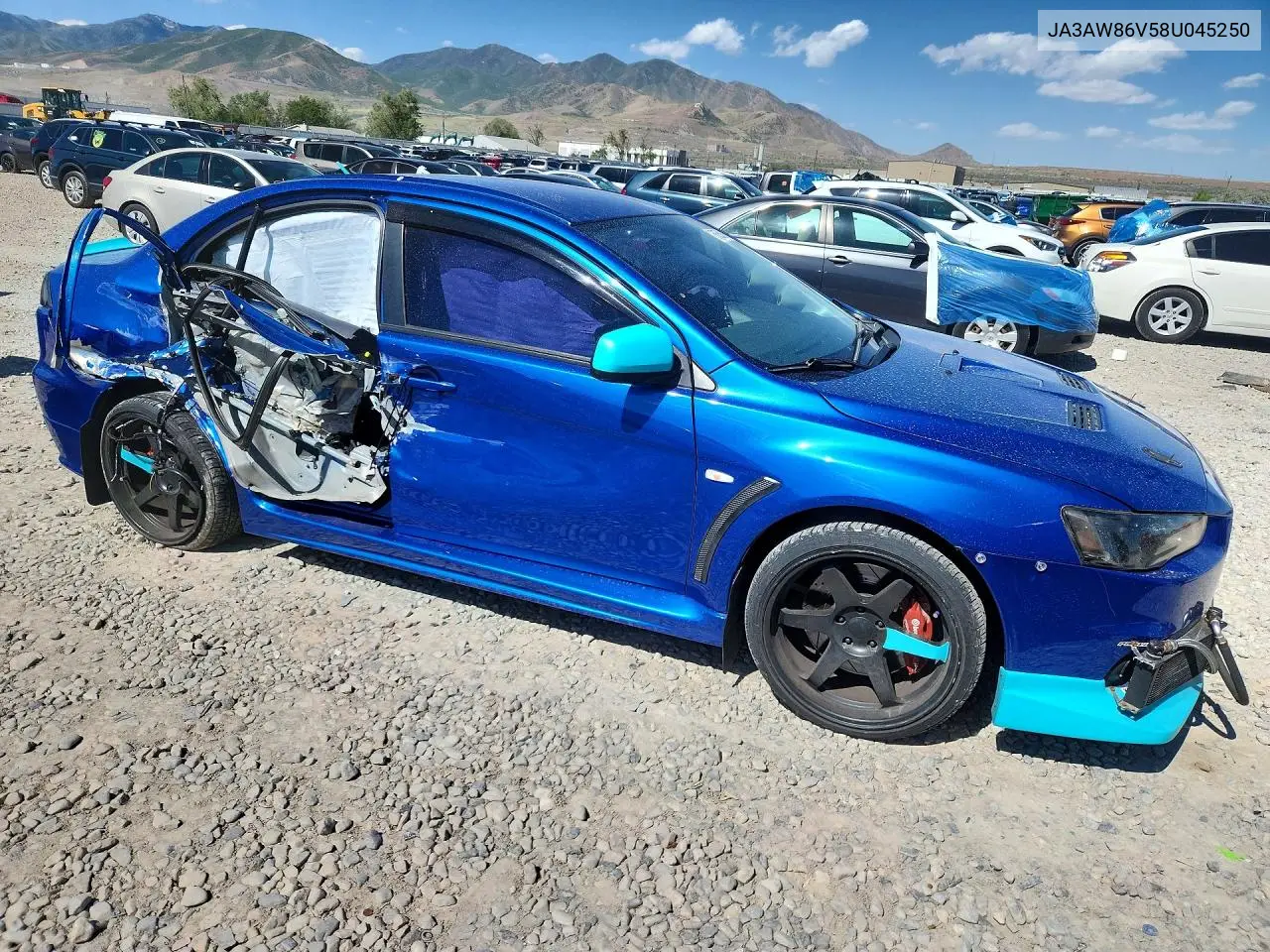 2008 Mitsubishi Lancer Evolution Gsr VIN: JA3AW86V58U045250 Lot: 55059096