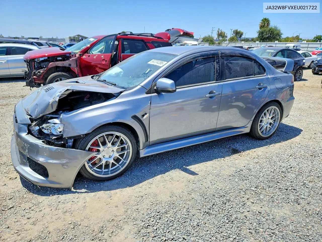 2014 Mitsubishi Lancer Evolution Gsr VIN: JA32W8FVXEU021722 Lot: 54724286