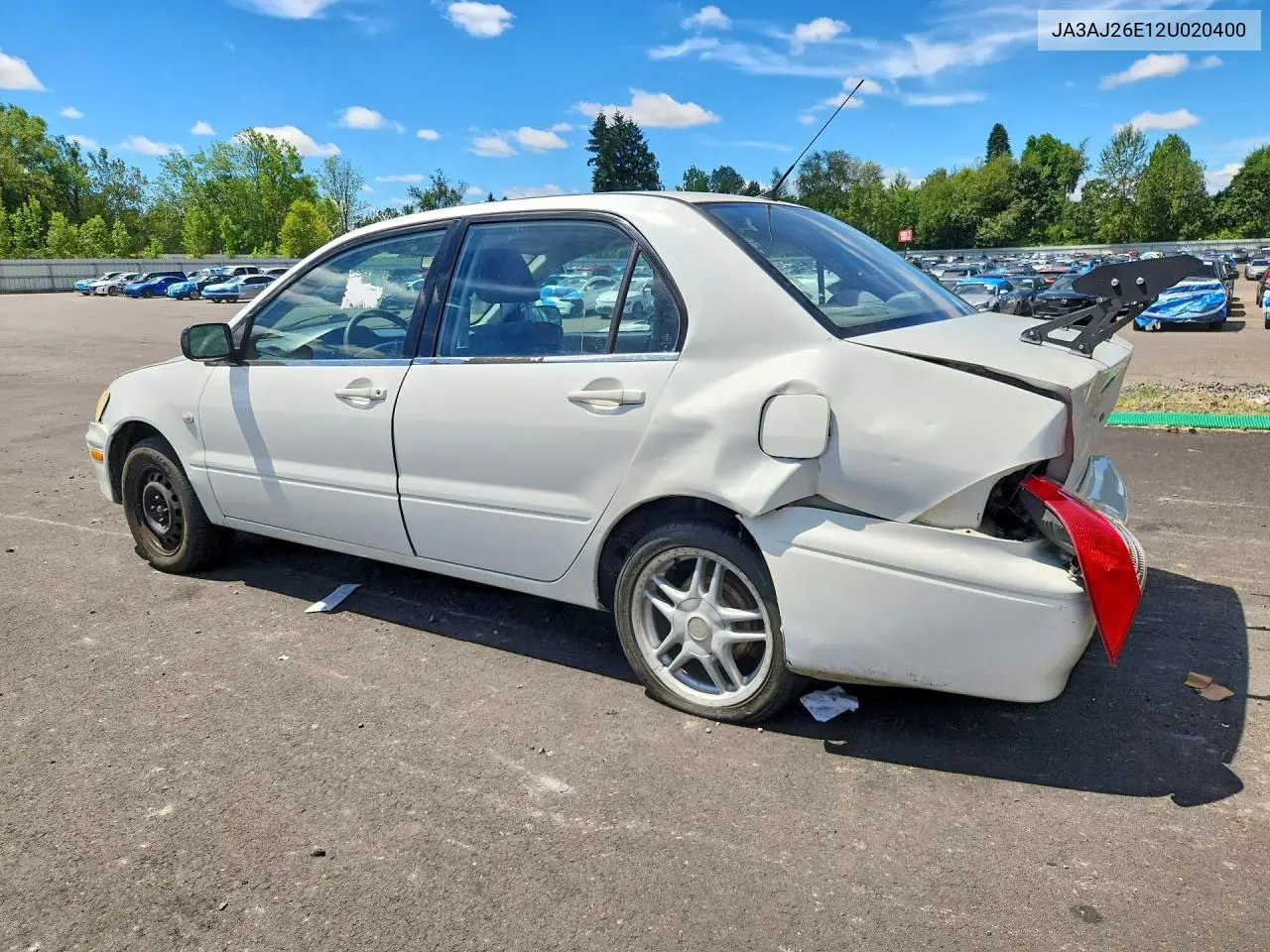 2002 Mitsubishi Lancer Es VIN: JA3AJ26E12U020400 Lot: 60151556