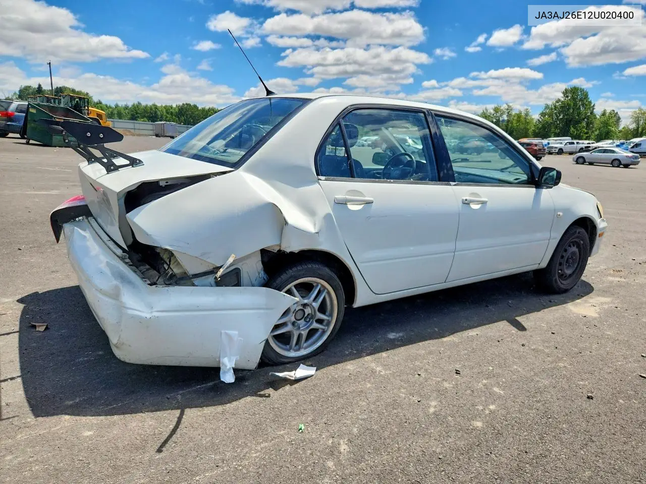 2002 Mitsubishi Lancer Es VIN: JA3AJ26E12U020400 Lot: 60151556
