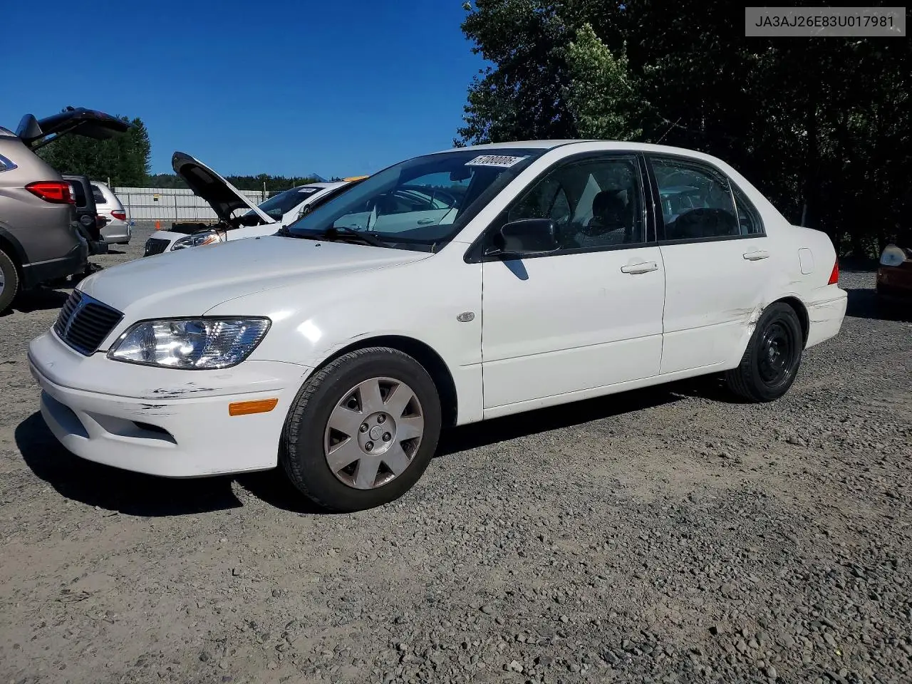 2003 Mitsubishi Lancer Es VIN: JA3AJ26E83U017981 Lot: 57080006