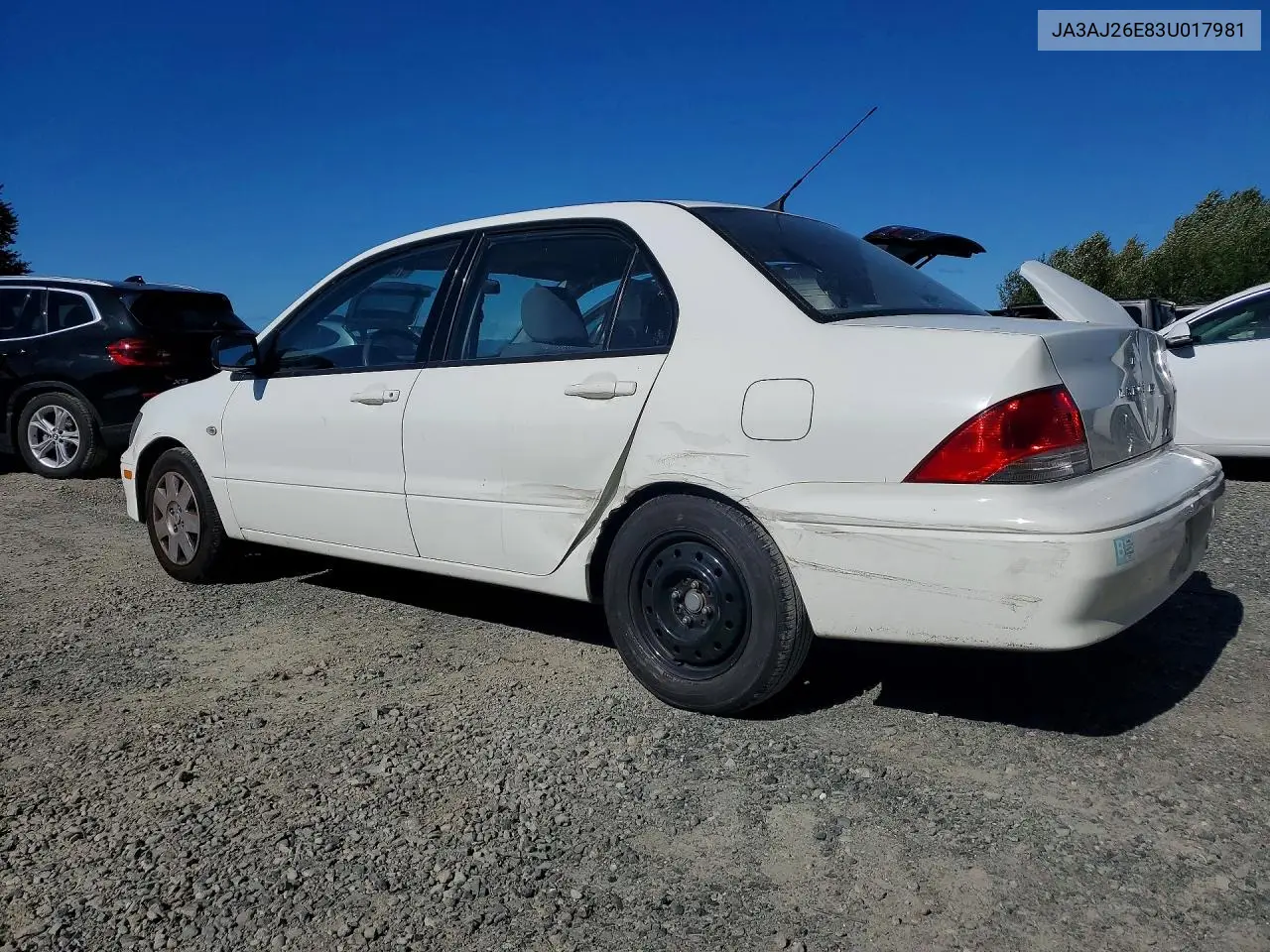 2003 Mitsubishi Lancer Es VIN: JA3AJ26E83U017981 Lot: 57080006