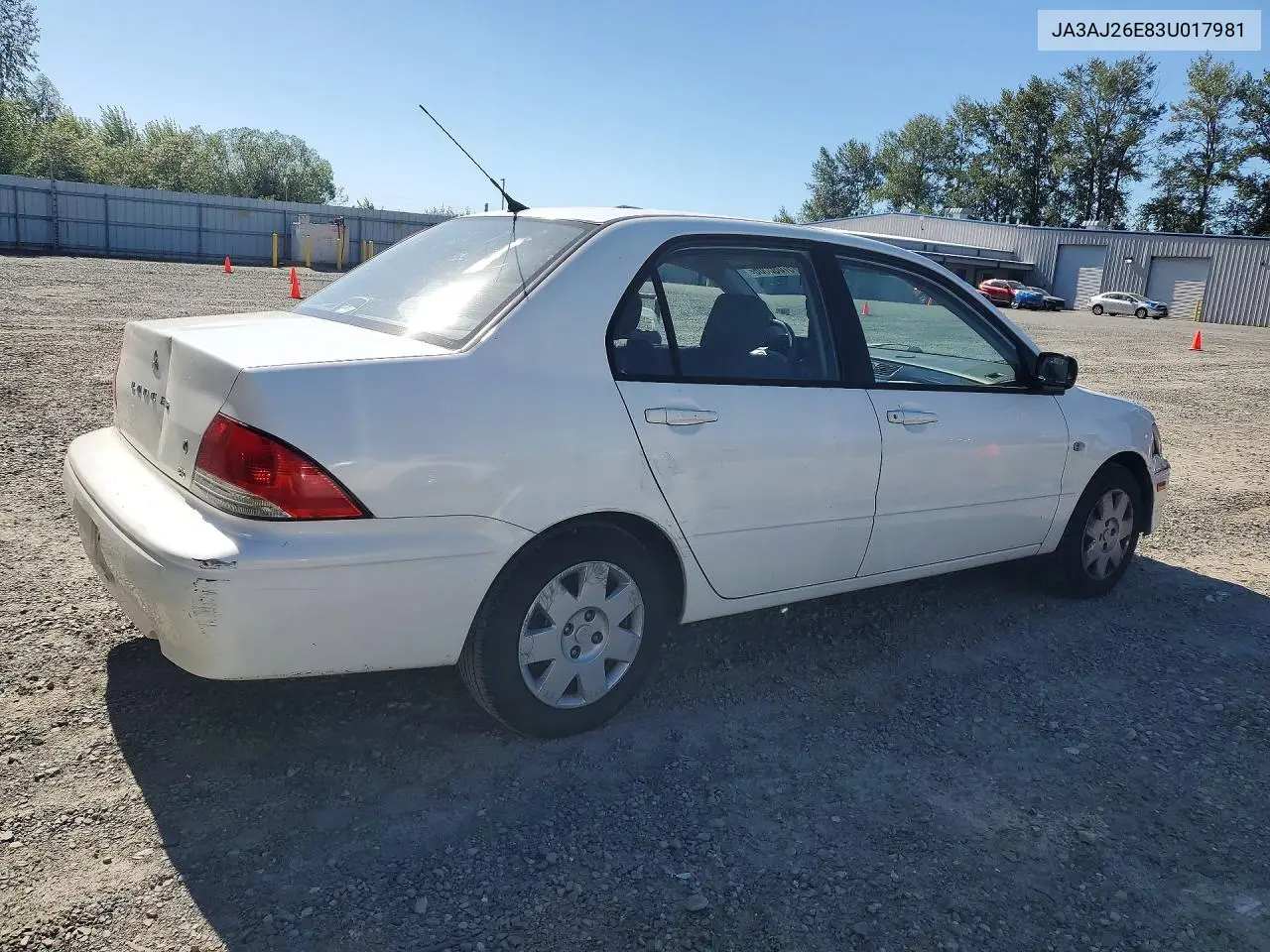 2003 Mitsubishi Lancer Es VIN: JA3AJ26E83U017981 Lot: 57080006