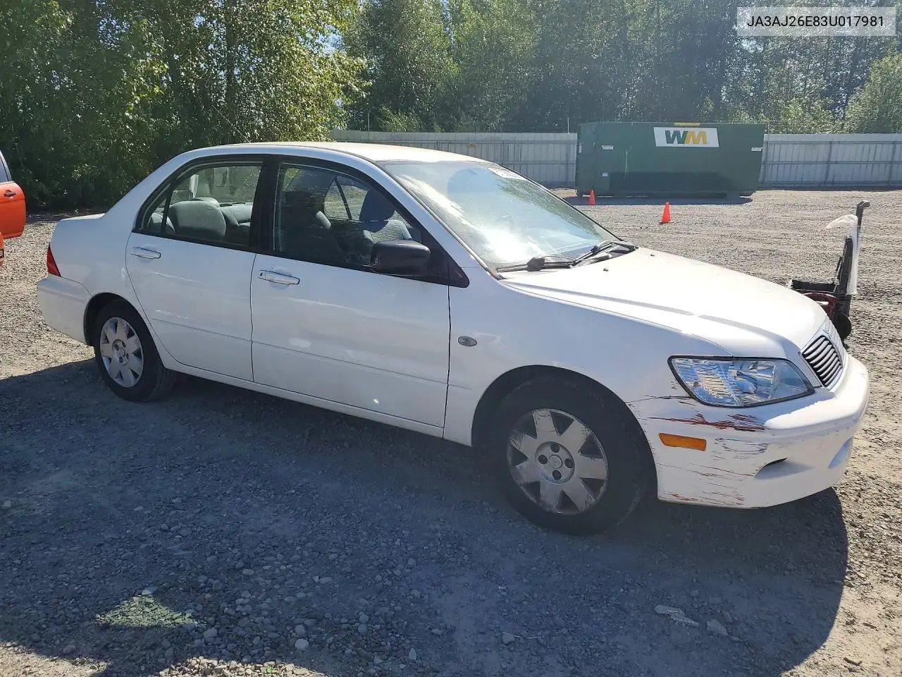 2003 Mitsubishi Lancer Es VIN: JA3AJ26E83U017981 Lot: 57080006