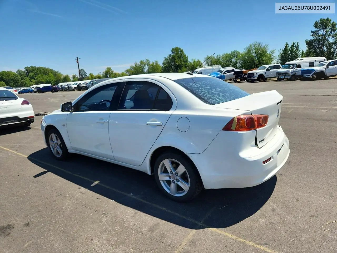 2008 Mitsubishi Lancer Es VIN: JA3AU26U78U002491 Lot: 60058996