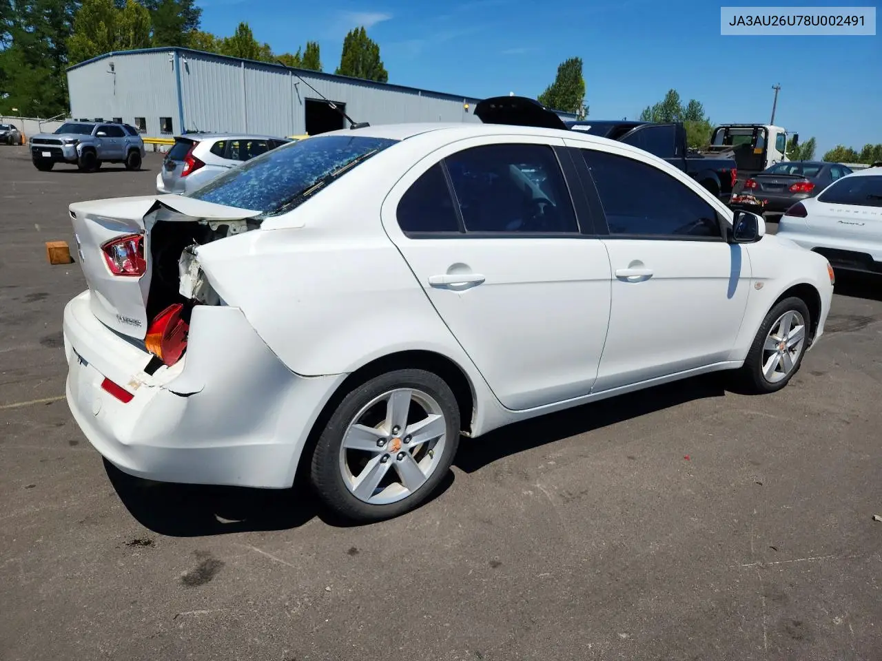 2008 Mitsubishi Lancer Es VIN: JA3AU26U78U002491 Lot: 60058996
