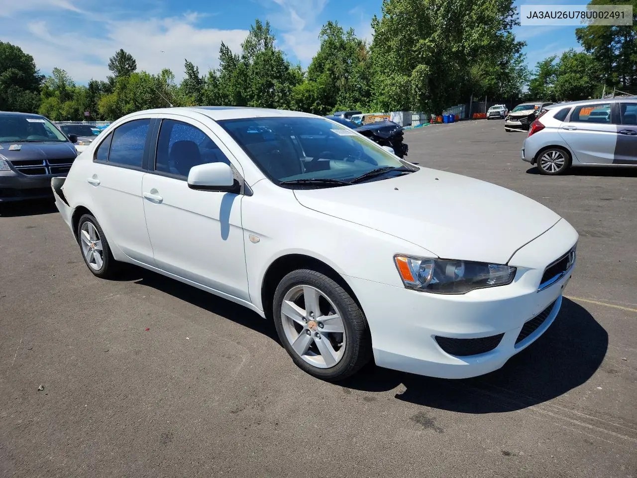 2008 Mitsubishi Lancer Es VIN: JA3AU26U78U002491 Lot: 60058996