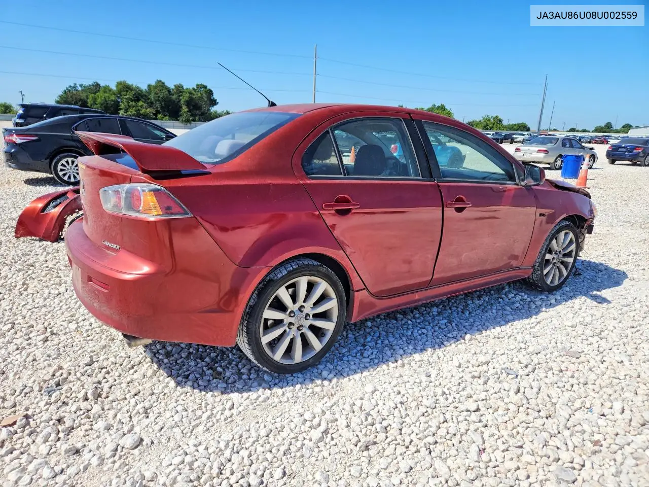 2008 Mitsubishi Lancer Gts VIN: JA3AU86U08U002559 Lot: 60459716