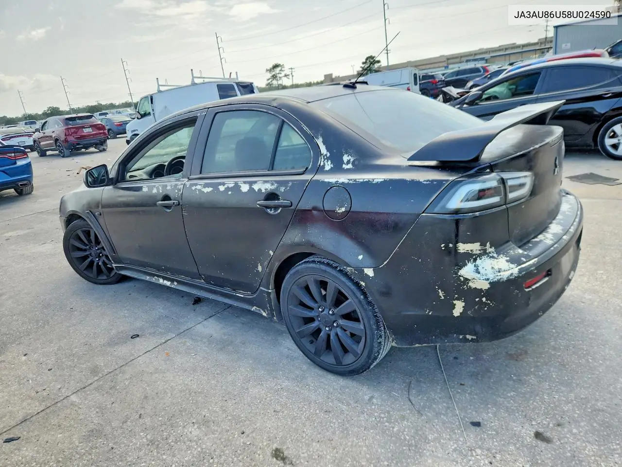 2008 Mitsubishi Lancer Gts VIN: JA3AU86U58U024590 Lot: 61301096