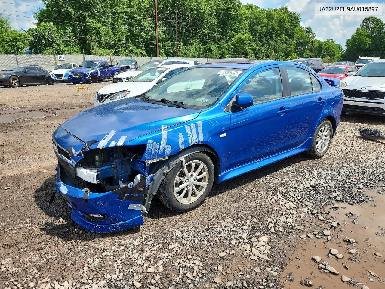 2010 Mitsubishi Lancer Es/Es Sport VIN: JA32U2FU9AU015897 Lot: 58950656