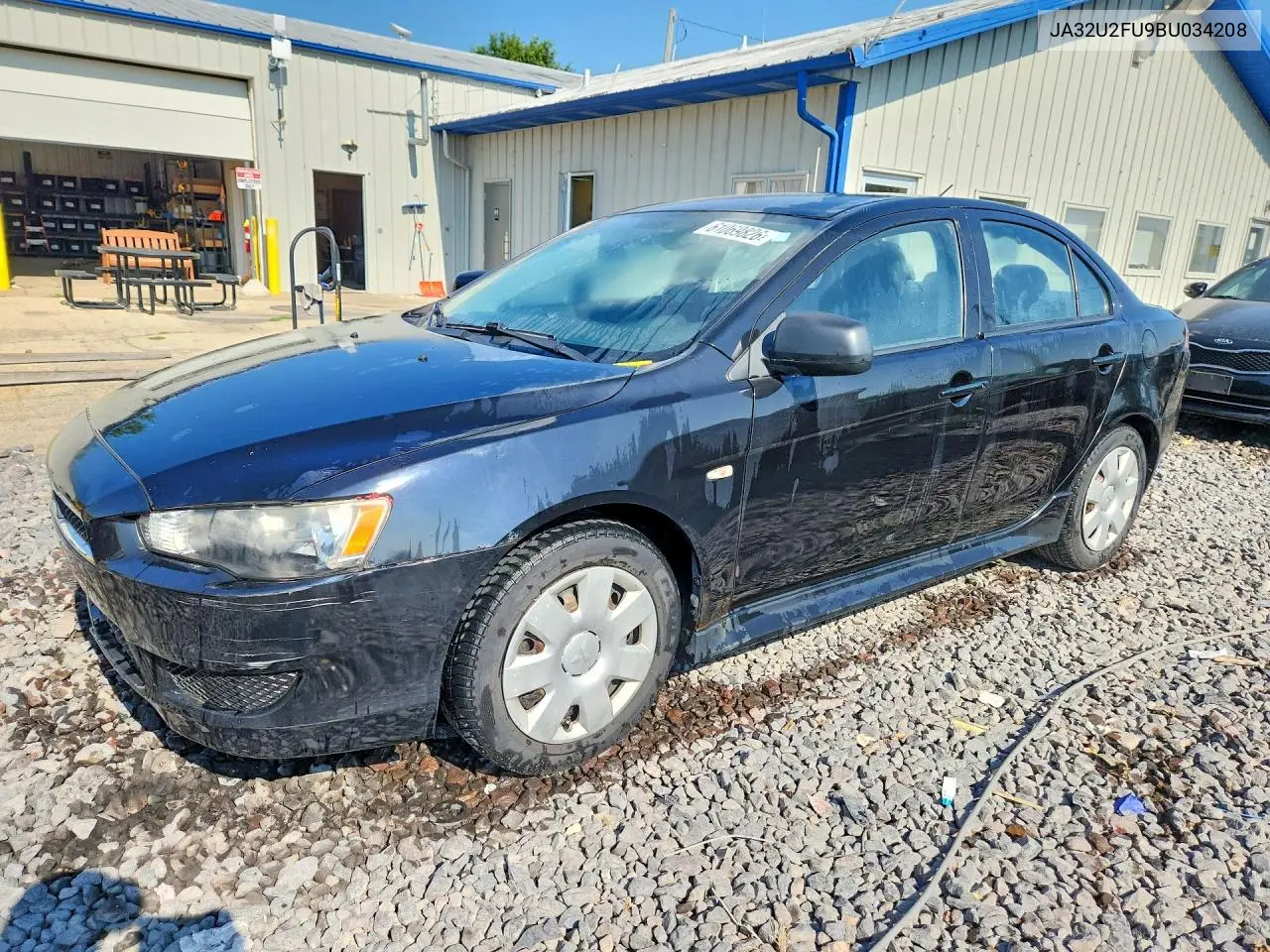 2011 Mitsubishi Lancer Es/Es Sport VIN: JA32U2FU9BU034208 Lot: 61069826