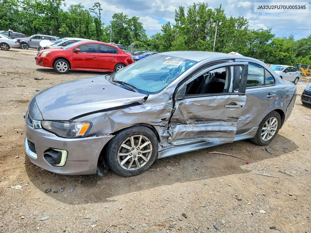 2016 Mitsubishi Lancer Es VIN: JA32U2FU7GU005345 Lot: 56814126