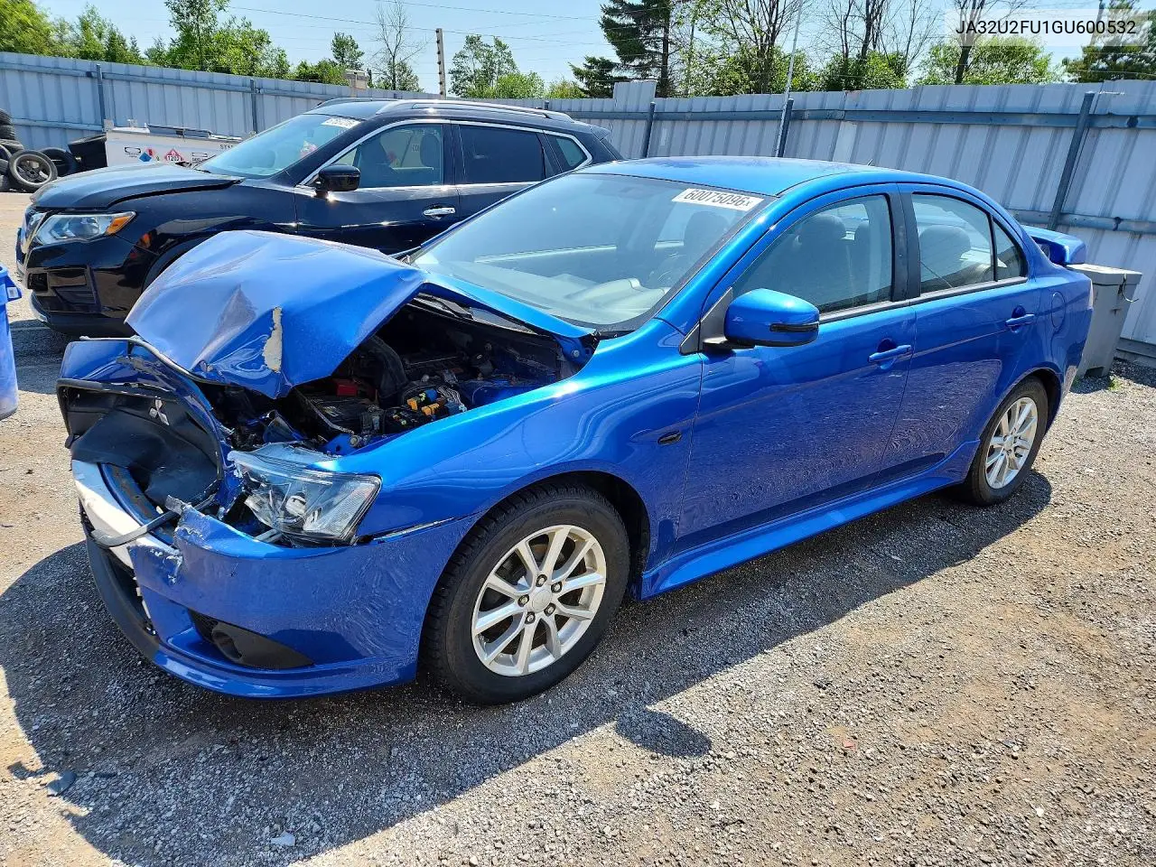 2016 Mitsubishi Lancer Es VIN: JA32U2FU1GU600532 Lot: 60075096