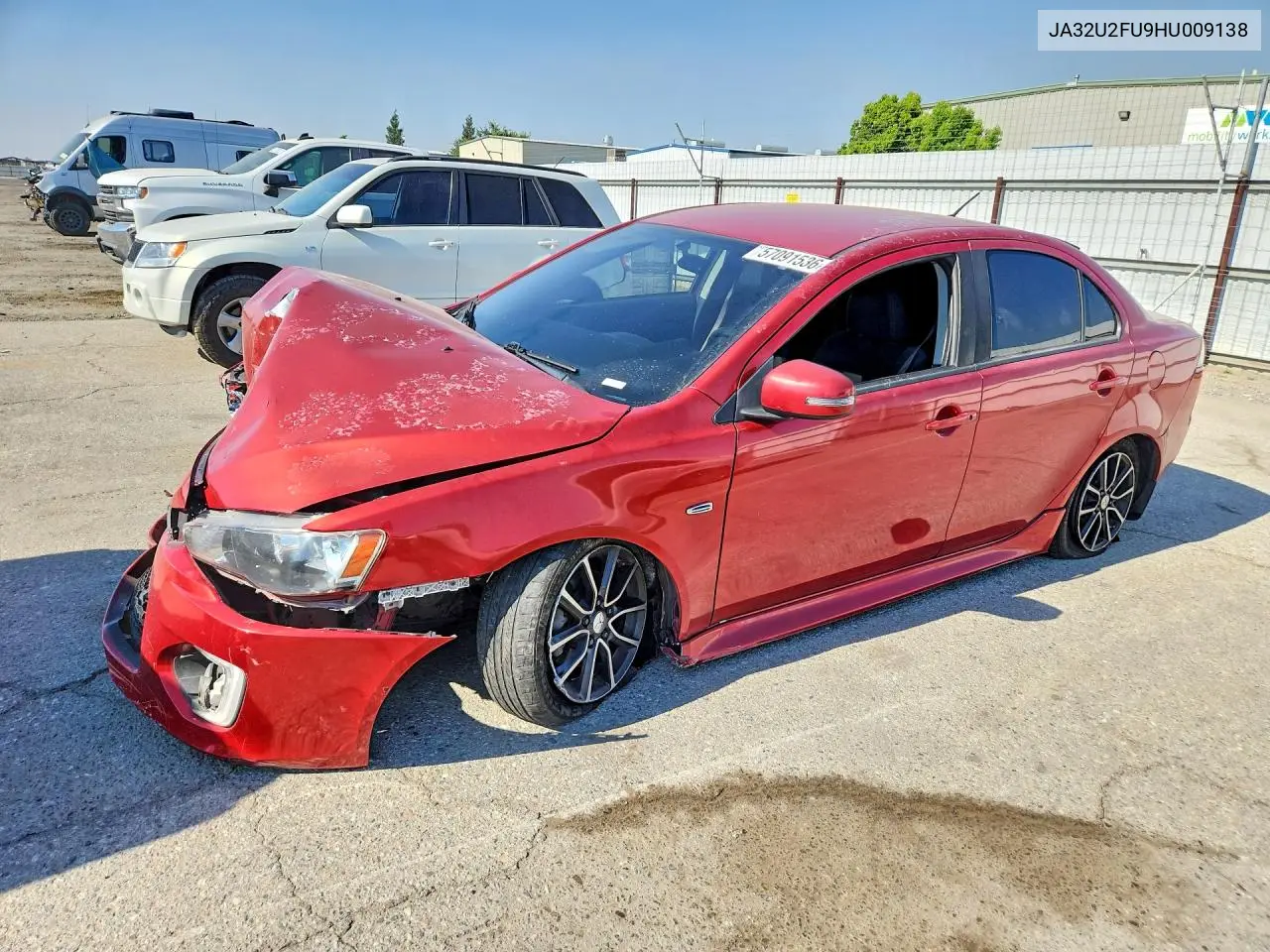 2017 Mitsubishi Lancer Es VIN: JA32U2FU9HU009138 Lot: 57091536