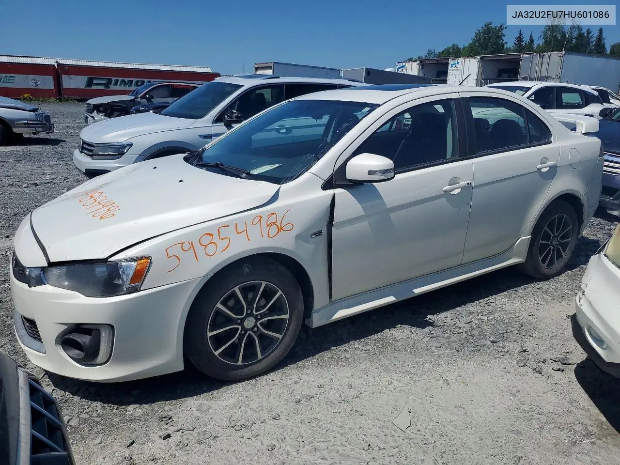 2017 Mitsubishi Lancer Es VIN: JA32U2FU7HU601086 Lot: 59854986