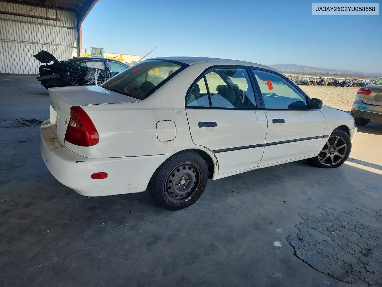 2000 Mitsubishi Mirage De VIN: JA3AY26C2YU058558 Lot: 60631696