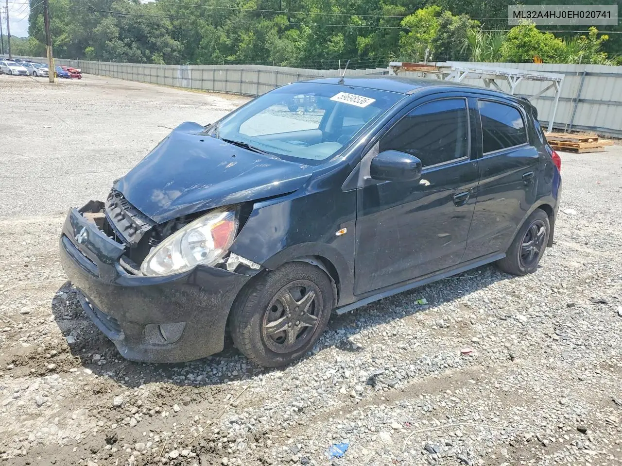 2014 Mitsubishi Mirage Es VIN: ML32A4HJ0EH020741 Lot: 59698536