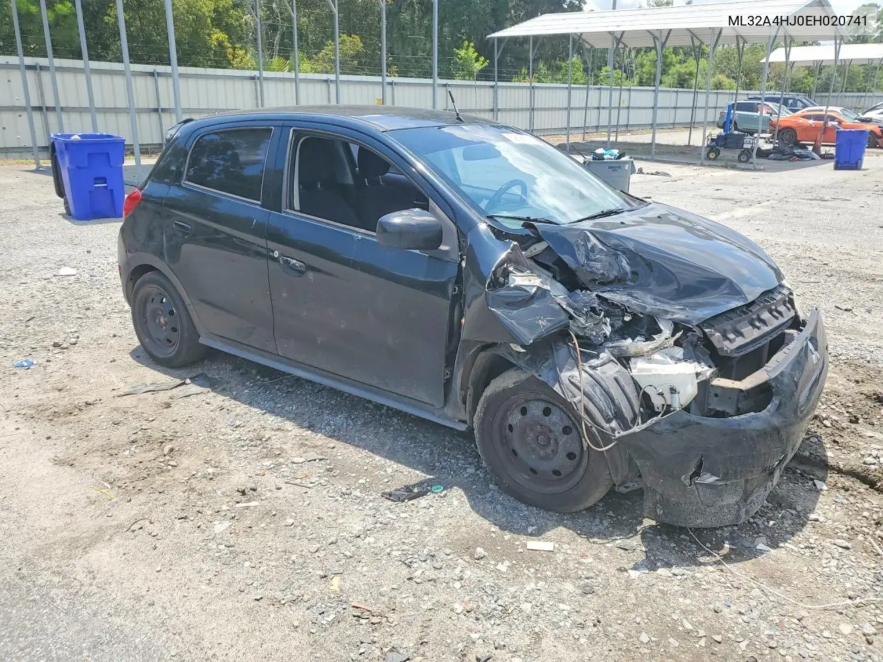 2014 Mitsubishi Mirage Es VIN: ML32A4HJ0EH020741 Lot: 59698536