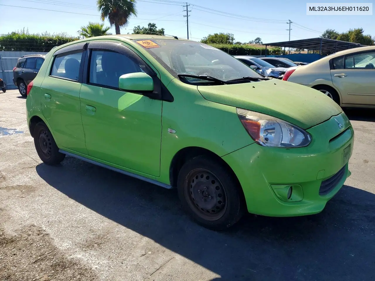 2014 Mitsubishi Mirage De VIN: ML32A3HJ6EH011620 Lot: 60867096