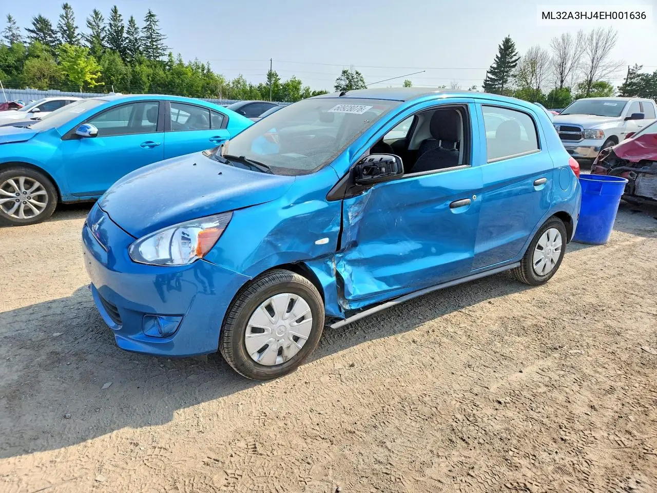 2014 Mitsubishi Mirage De VIN: ML32A3HJ4EH001636 Lot: 60928076