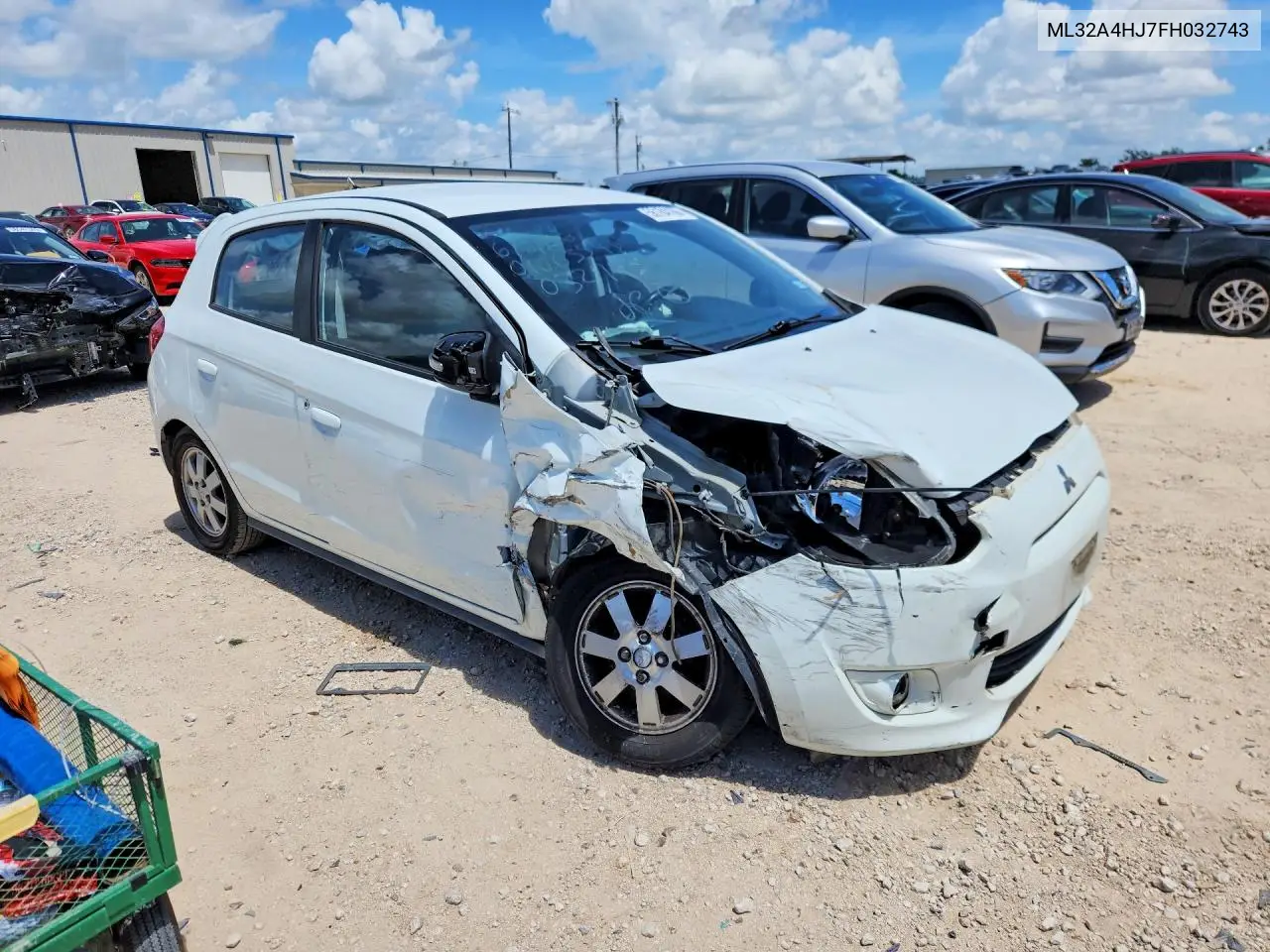 2015 Mitsubishi Mirage Es VIN: ML32A4HJ7FH032743 Lot: 56184166