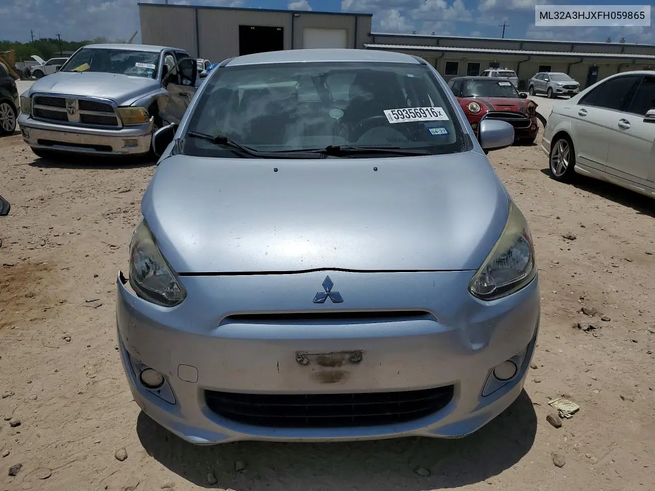 2015 Mitsubishi Mirage De VIN: ML32A3HJXFH059865 Lot: 59356916