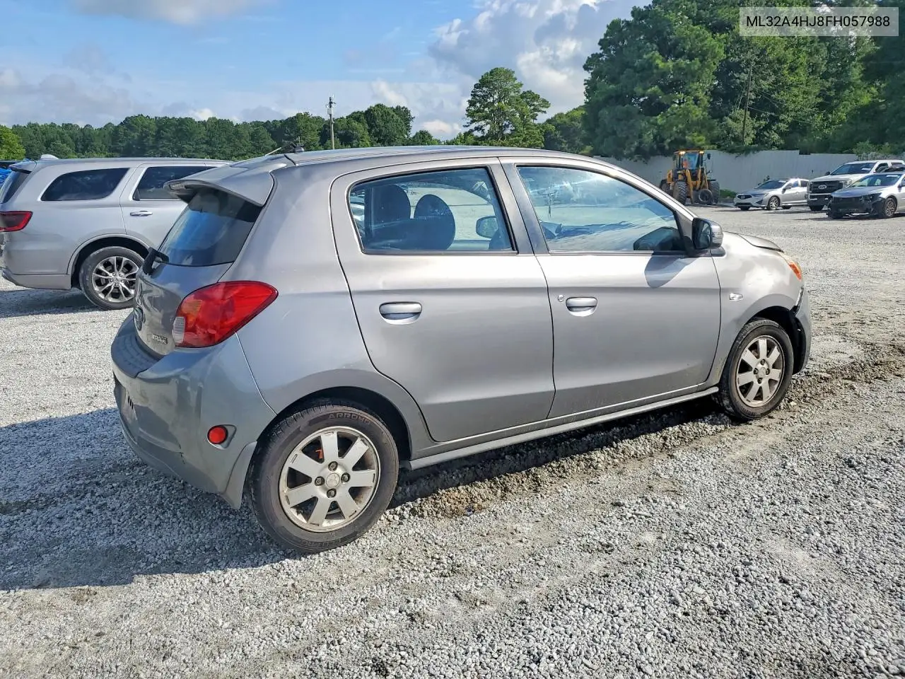 2015 Mitsubishi Mirage Es VIN: ML32A4HJ8FH057988 Lot: 60872036
