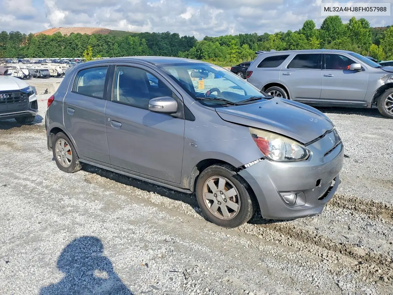 2015 Mitsubishi Mirage Es VIN: ML32A4HJ8FH057988 Lot: 60872036