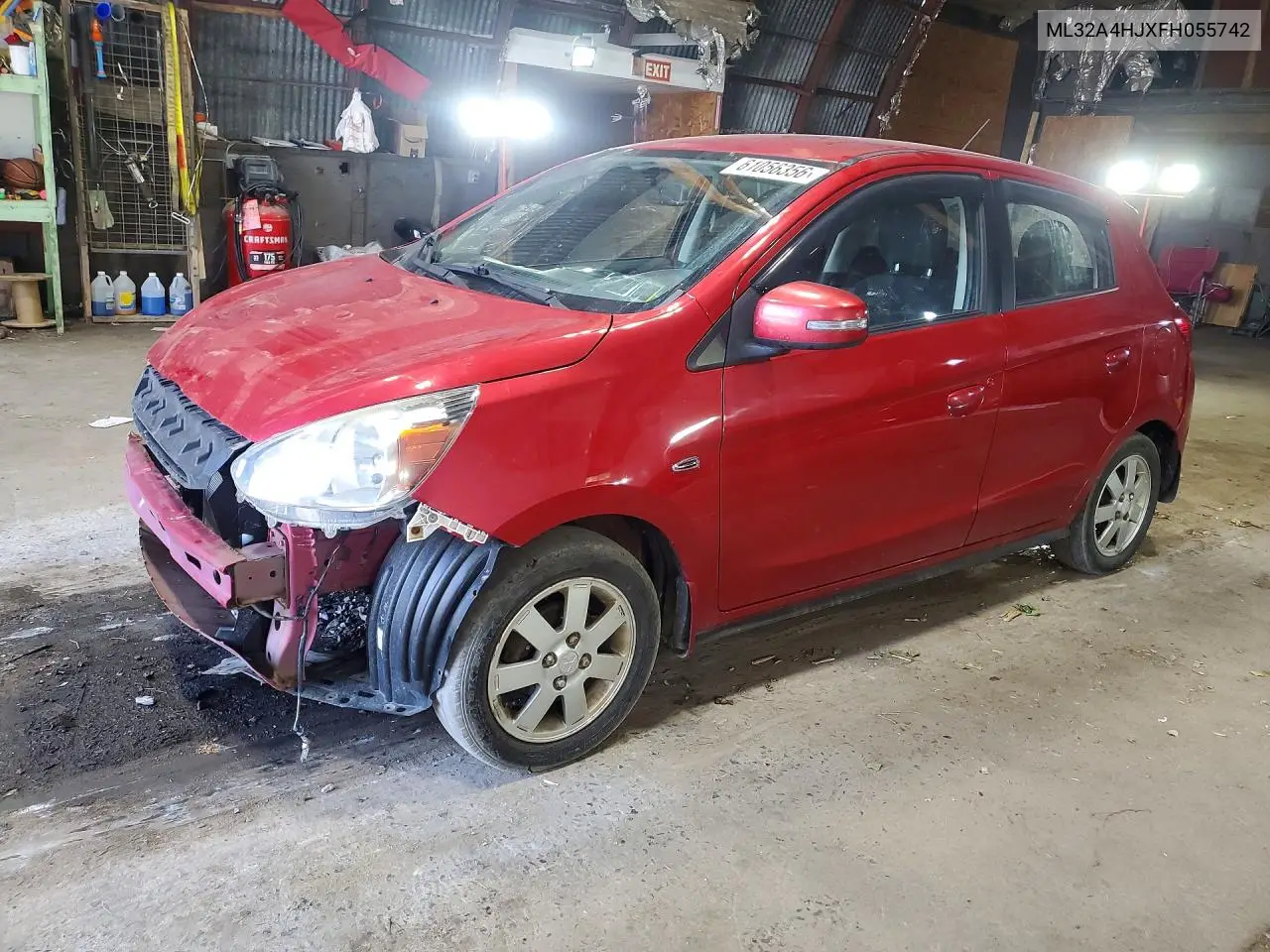2015 Mitsubishi Mirage Es VIN: ML32A4HJXFH055742 Lot: 61056356