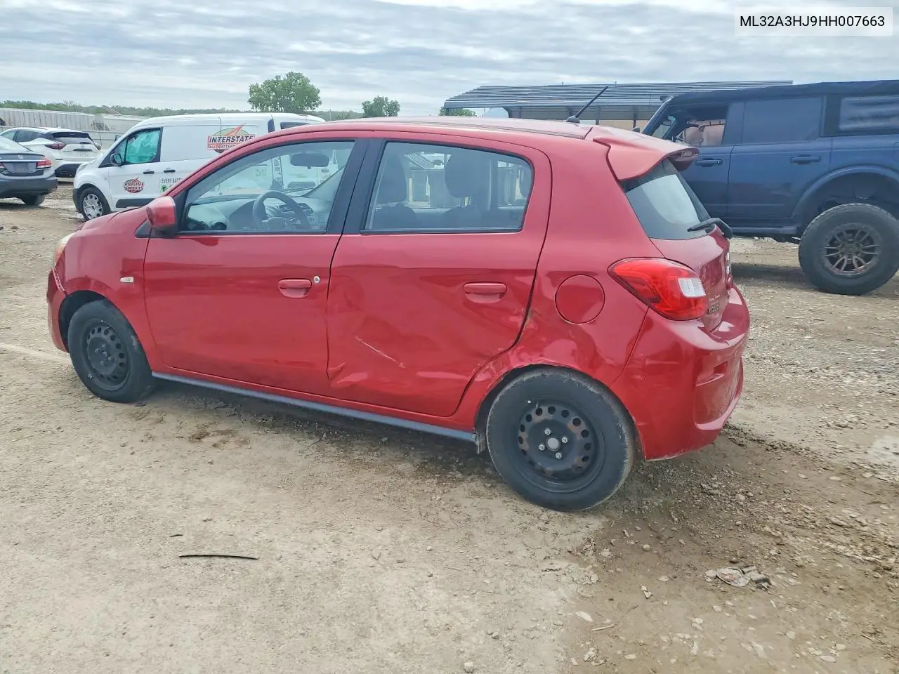 2017 Mitsubishi Mirage Es VIN: ML32A3HJ9HH007663 Lot: 52510556